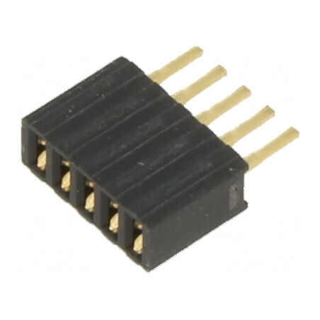 Conector vertical cu 5 poziții pentru tablouri de distribuție, tip femelă, SIL | Electronic-mag.ro | Componente Electronice