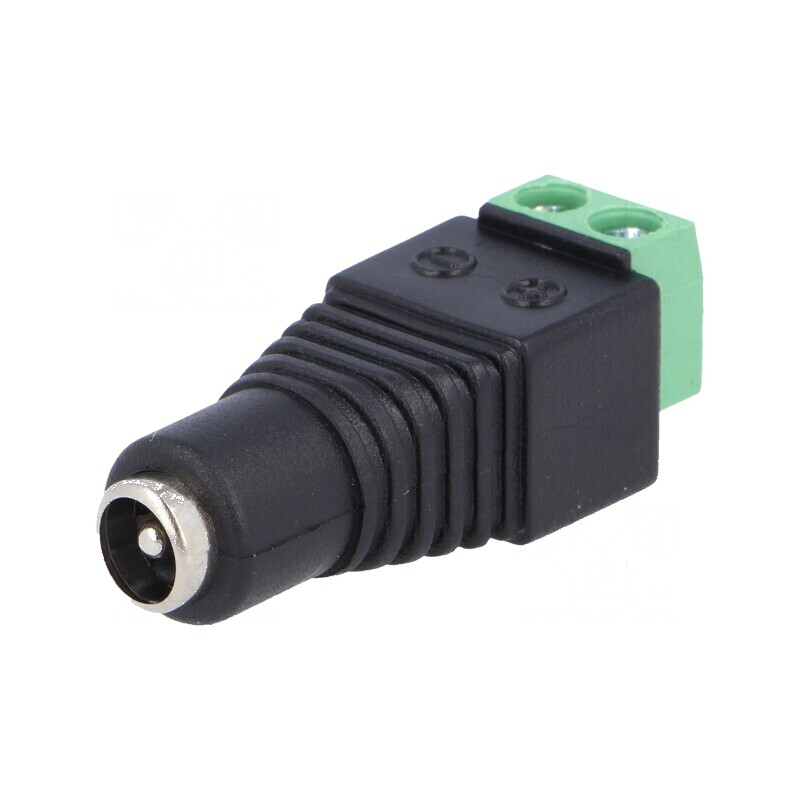 Adaptor de conexiune 5,5/2,1mm cu terminal cu șurub - 5,5mm x 2,1mm | Electronic-mag.ro | Componente Electronice