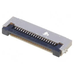 Conector FFC/FPC Orizontal 20 Contacte Inferioare ZIF - Conector de Tip ZIF pentru Aplicații Electronice | Electronic-mag.ro | C