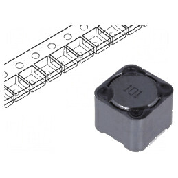 Inductor SMD 100uH 2.2A 140mΩ ±20% Dimensiuni 12x12x10mm Temperatură de Funcționare -40÷125°C | Electronic-mag.ro | Componente E