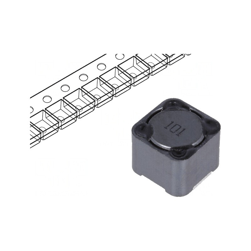 Inductor SMD 100uH 2.2A 140mΩ ±20% Dimensiuni 12x12x10mm Temperatură de Funcționare -40÷125°C | Electronic-mag.ro | Componente E Inductor SMD 100uH 2.2A 140mΩ ±20% Dimensiuni 12x12x10mm Temperatură de Funcționare -40÷125°C | Electronic-mag.ro | Componente E