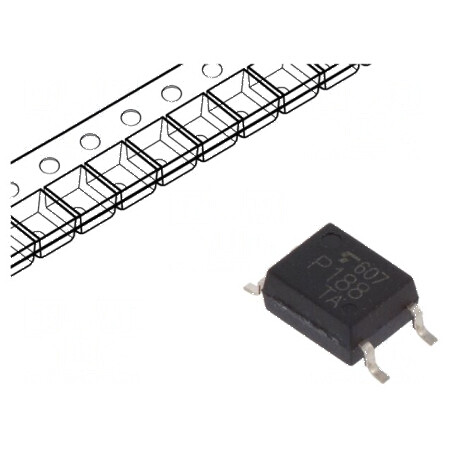 Optocuplor SMD 1 Canal, 1 Iesire, Tranzistori, Izolare 3,75kV, Tensiune Colector-Emetter 350V | Electronic-mag.ro | Componente E