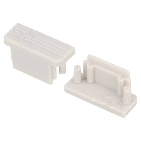 Obturator LED pentru profiluri gri, 2 buc, din ABS - TOPMET | Electronic-mag.ro | Componente Electronice
