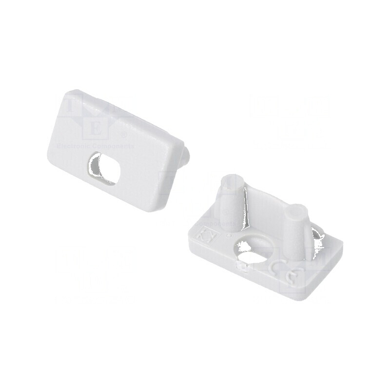 Obturator LED Profil Gri 2 Bucăți ABS cu Orificiu SLIM8 | Electronic-mag.ro | Componente Electronice