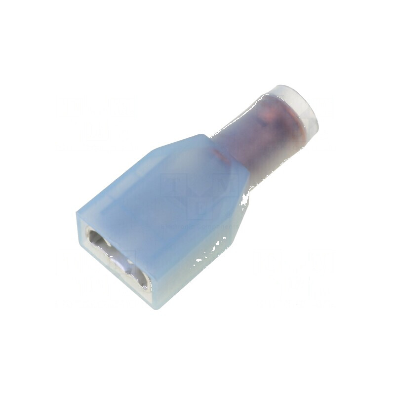 Terminal plat 6,3mm 0,8mm mamă pentru cablu 2,5÷3mm², crimpat | Electronic-mag.ro | Componente Electronice