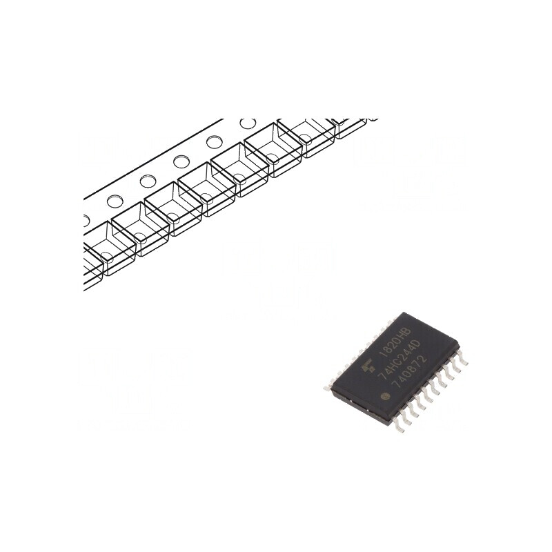 Buffer digital non-inversor IC, declanșator linie Ch: 8 SMD - Componentă electronică avansată | Electronic-mag.ro | Componente E