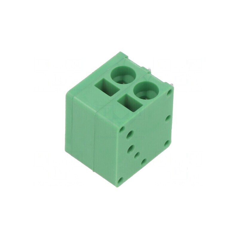 Regletă de conexiuni pentru PCB 90° - 5mm, 2 piste, 20A | Electronic-mag.ro | Componente Electronice