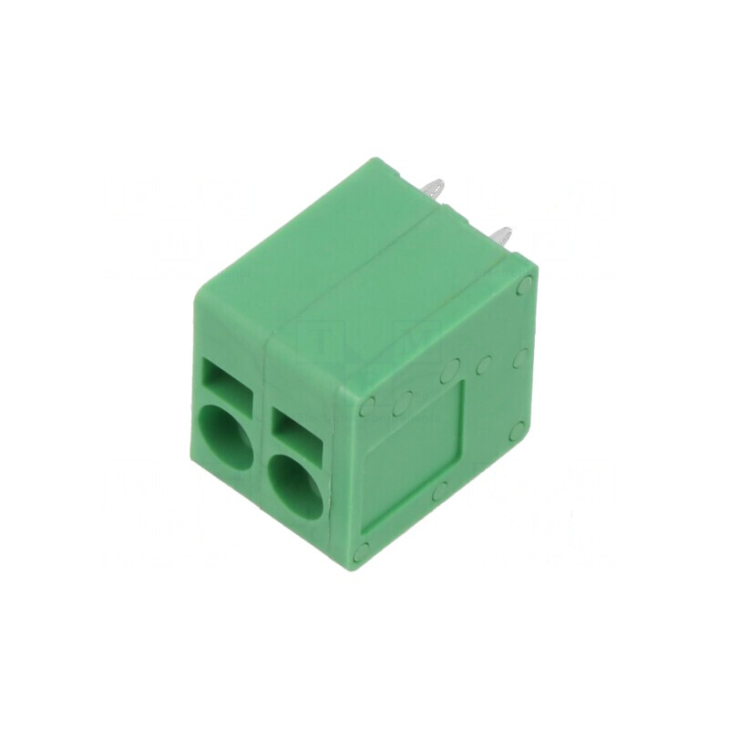 Regletă de Conexiuni pentru PCB Drept, 5mm Piste, 2 Conexiuni pentru PCB | Electronic-mag.ro | Componente Electronice