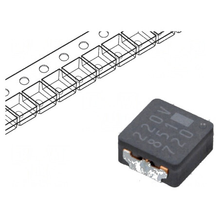 Inductor SMD 22uH 2,2A 128mΩ ±20% Dimensiuni 6,4x6x3mm Temperatura de Funcționare -40÷150°C | Electronic-mag.ro | Componente Ele