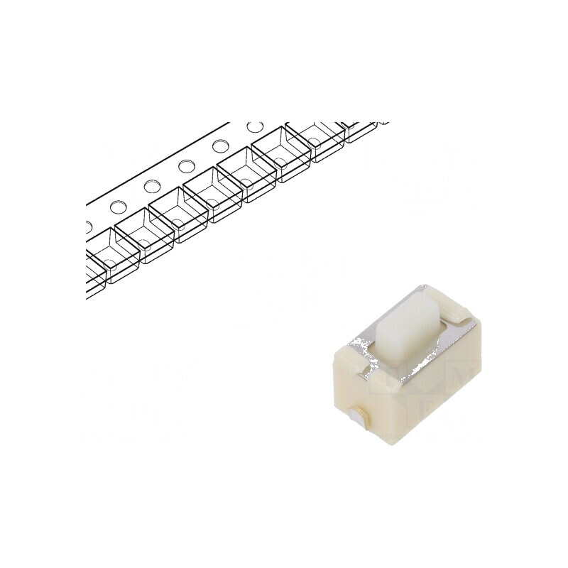 Microîntrerupător TACT SPST Pozitiv 2, 0,05A/12VDC SMT - Fără 1,6N | Electronic-mag.ro | Componente Electronice Microîntrerupător TACT SPST Pozitiv 2, 0,05A/12VDC SMT - Fără 1,6N | Electronic-mag.ro | Componente Electronice