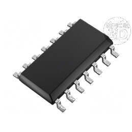 IC Digital NOR, 4 Canale, 2 Intrări, CMOS SMD SO14, Tensiune 2-6VDC, Temperatura -40 până la 85°C, Tub | Electronic-mag.ro | Com