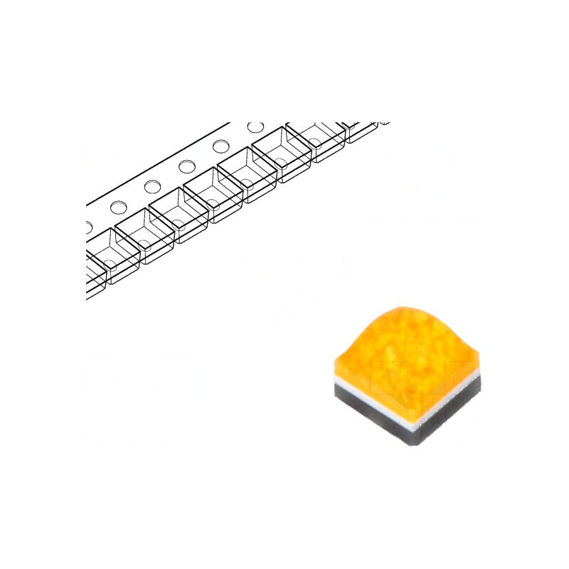 LED Ambră 130° 700mA, λd: 587,5÷592,5nm, 147÷174lm, 1616 CSP SMD - Lumină Eficientă pentru Aplicații Diverse | Electronic-mag.ro