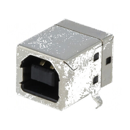 Conector USB B Soclu pentru PCB THT 90° 2.0 cu Contacte Aurite | Electronic-mag.ro | Componente Electronice