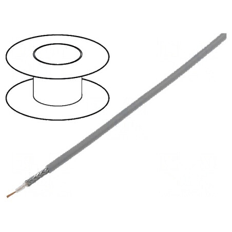 Cablu Coaxial RG174 PVC Gri 250m, Diametru 2,7mm - Soluție Ideală pentru Conexiuni Electrice | Electronic-mag.ro | Componente El