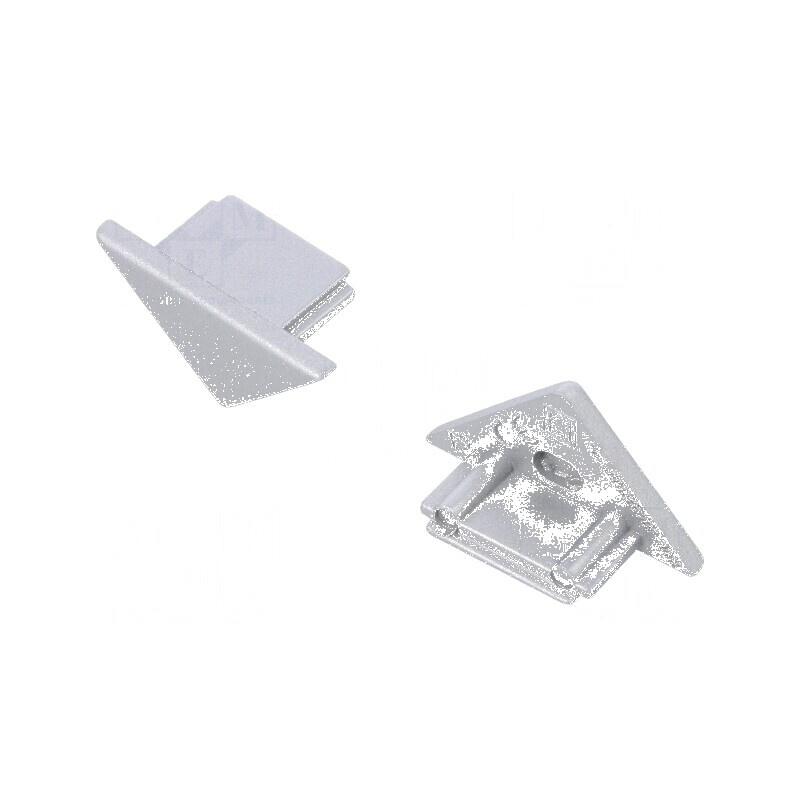 Obturator LED profil gri 2 bucăți ABS cu inscripție TOPMET - Soluție elegantă pentru iluminat interior | Electronic-mag.ro | Com