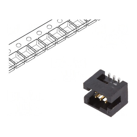 Conector Minitek127® Tată cu 6 Pini Verticali pentru Şiruri Pini Soclu | Electronic-mag.ro | Componente Electronice