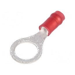 Vârf inelar M8 cu diametru 7,92mm, compatibil pentru cabluri izolate de 0,3÷1,42mm², crimpat | Electronic-mag.ro | Componente El