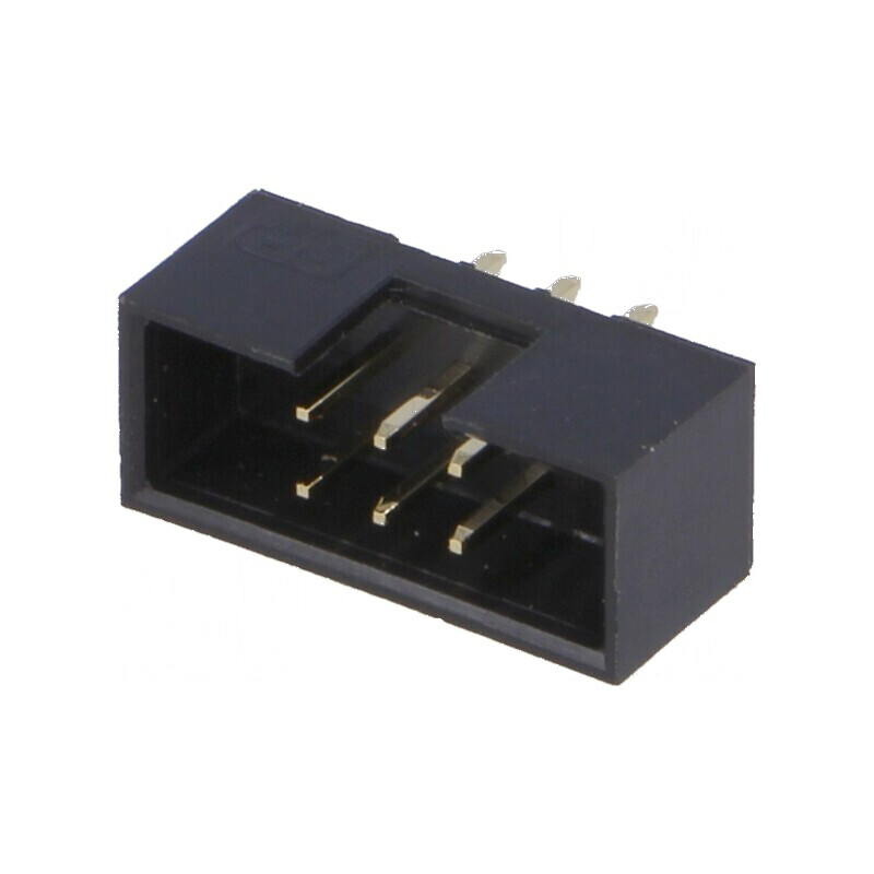Conector IDC Soclu Tată 6 PIN THT Aurit 2mm Negru | Electronic-mag.ro | Componente Electronice