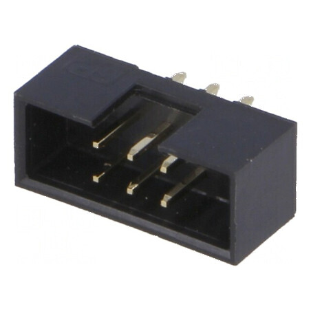 Conector IDC Soclu Tată 6 PIN THT Aurit 2mm Negru | Electronic-mag.ro | Componente Electronice