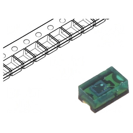 Fototranzistor 0805 cu lungime de undă maximă 550nm, 6V, unghi de detecție 60°, lentilă verde | Electronic-mag.ro | Componente E