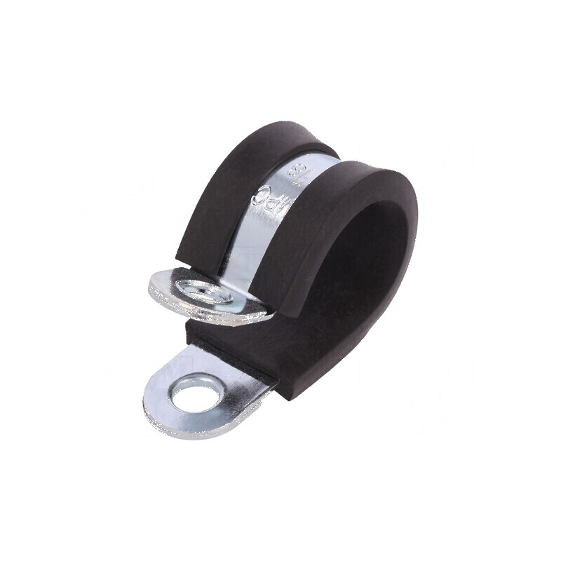 Clipsuri Øbuclă din oțel cu protecție EPDM, 18mm diametru, 15mm lățime | Electronic-mag.ro | Componente Electronice