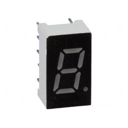 Afişaj LED 7 segmente 7,62mm 0,3 Nr.car: 1 roşie 40mcd - Display Digital de Înaltă Vizibilitate | Electronic-mag.ro | Componente