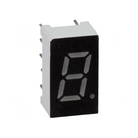 Afişaj LED 7 segmente 7,62mm 0,3 Nr.car: 1 roşie 40mcd - Display Digital de Înaltă Vizibilitate | Electronic-mag.ro | Componente