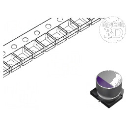 Condensator polimeric low ESR 220uF 6.3VDC SVPE SMD ±20% - Componentă electronică de înaltă performanță | Electronic-mag.ro | Co