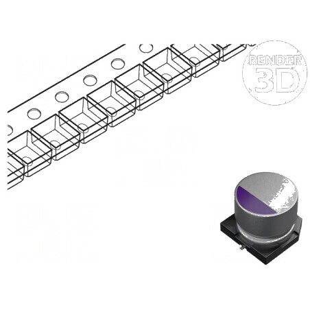 Condensator polimeric low ESR 220uF 6.3VDC SVPE SMD ±20% - Componentă electronică de înaltă performanță | Electronic-mag.ro | Co