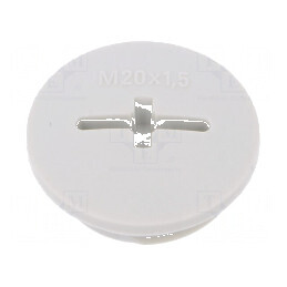 Capac de protecție M20 1,5 IP68 din poliamidă gri deschis, 6mm - soluție durabilă pentru conectivitate industrială | Electronic-
