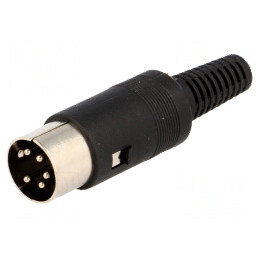Conector DIN Mufă Tată PIN 5, Dispunere 240° Drept pe Cablu - Soluție Profesională de Conectare | Electronic-mag.ro | Componente