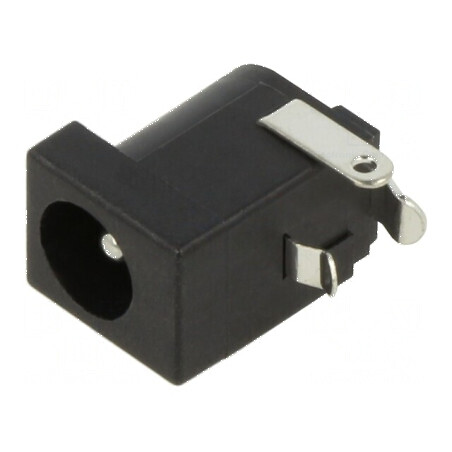 Conector alimentare DC 6,3/2,35mm soclu tată pentru PCB THT - componentă electronică de calitate | Electronic-mag.ro | Component