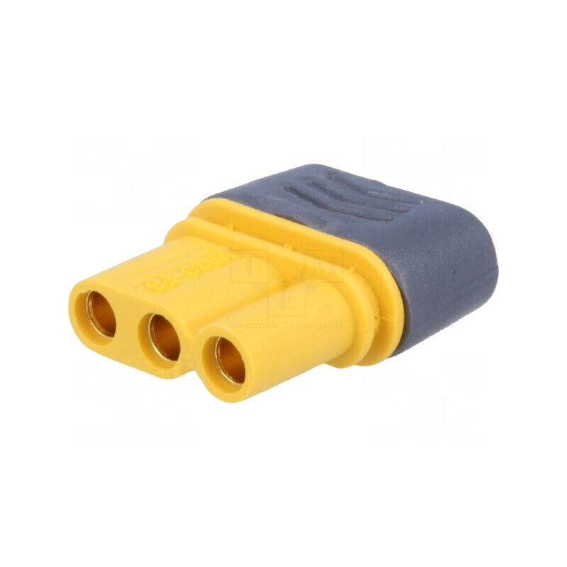 Conector Alimentare DC Mufă MR30 Mamă cu 3 pini pe Cablu pentru Lipire | Electronic-mag.ro | Componente Electronice