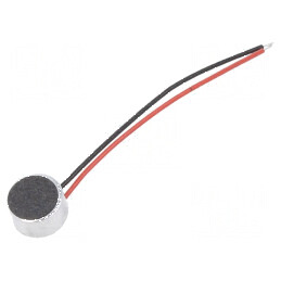 Microfon electret cu frecvență 50-16000Hz, impedanță 2,2kΩ, sensibilitate -58dB, dimensiuni Ø6x3,5mm, consum 0,4mA | Electronic-