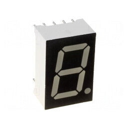 Afişaj LED 7 segmente 14,2mm 0,56" Nr.car: 1 roşie 15mcd - Display pentru indicatori și panouri de control | Electronic-mag.ro |