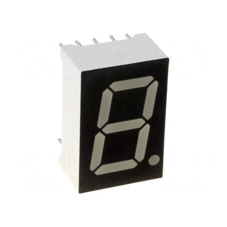 Afişaj LED 7 segmente 14,2mm 0,56" Nr.car: 1 roşie 15mcd - Display pentru indicatori și panouri de control | Electronic-mag.ro |