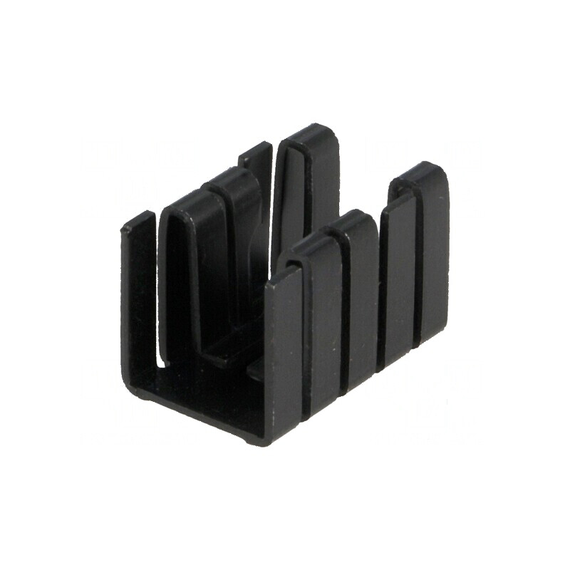 Radiator presat TO220 negru - Dimensiuni L: 19mm, W: 12,8mm, H: 12,7mm | Electronic-mag.ro | Componente Electronice