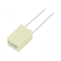 Condensator poliester 2,2uF 30VAC 50VDC 5mm ±10% THT - Componentă electronică de calitate | Electronic-mag.ro | Componente Elect