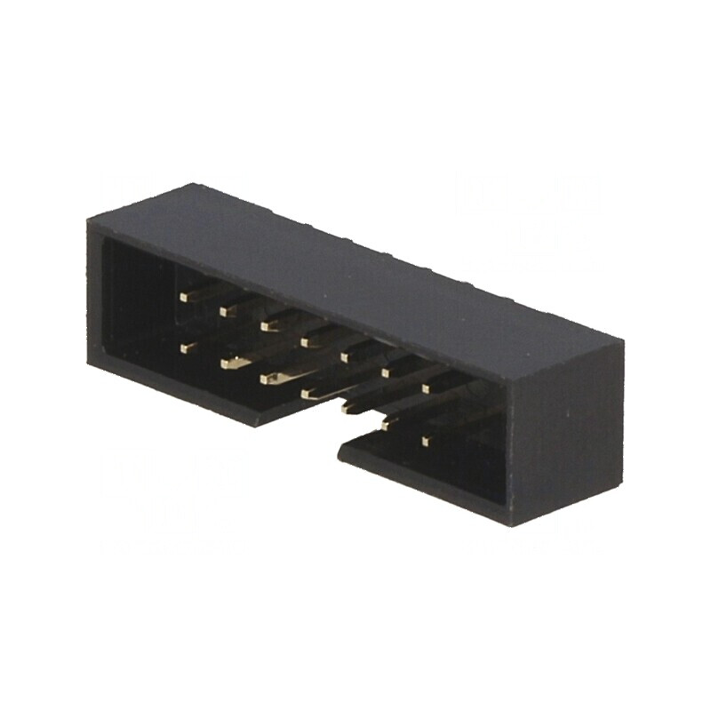 Conector IDC Soclu Tată 14 PIN Drept THT Aurit 2mm Negru | Electronic-mag.ro | Componente Electronice