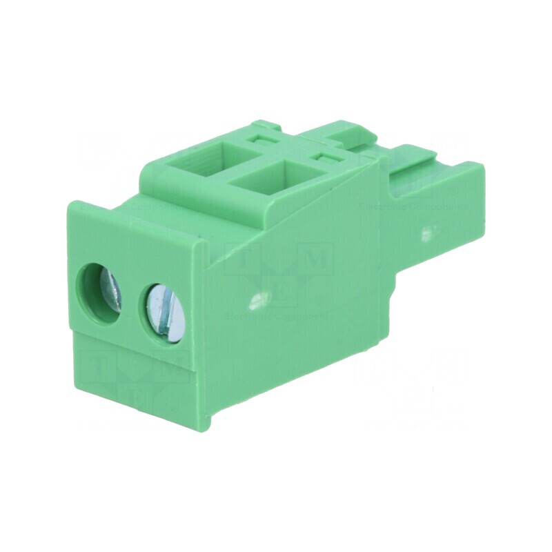 Regletă de conexiuni deconectabilă 5,08mm cu 2 piste în unghi pentru cabluri | Electronic-mag.ro | Componente Electronice