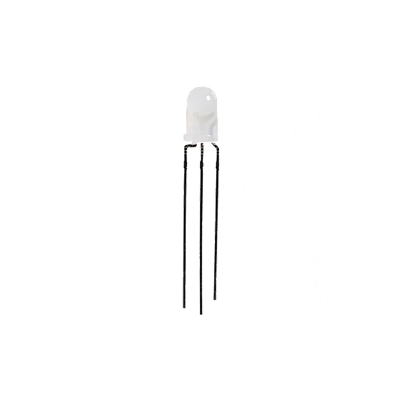 LED 5mm Roșie/Verde 40° Convex, Nr. Term: 3 - Lampa Indicator cu Luminozitate Mare | Electronic-mag.ro | Componente Electronice