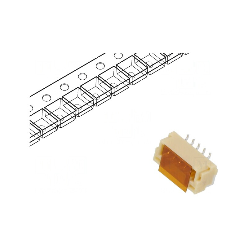 Conector cablu-placă soclu tată GH 1,25mm PIN 5 SMT 50V 1A - Componentă electronică de înaltă calitate | Electronic-mag.ro | Com
