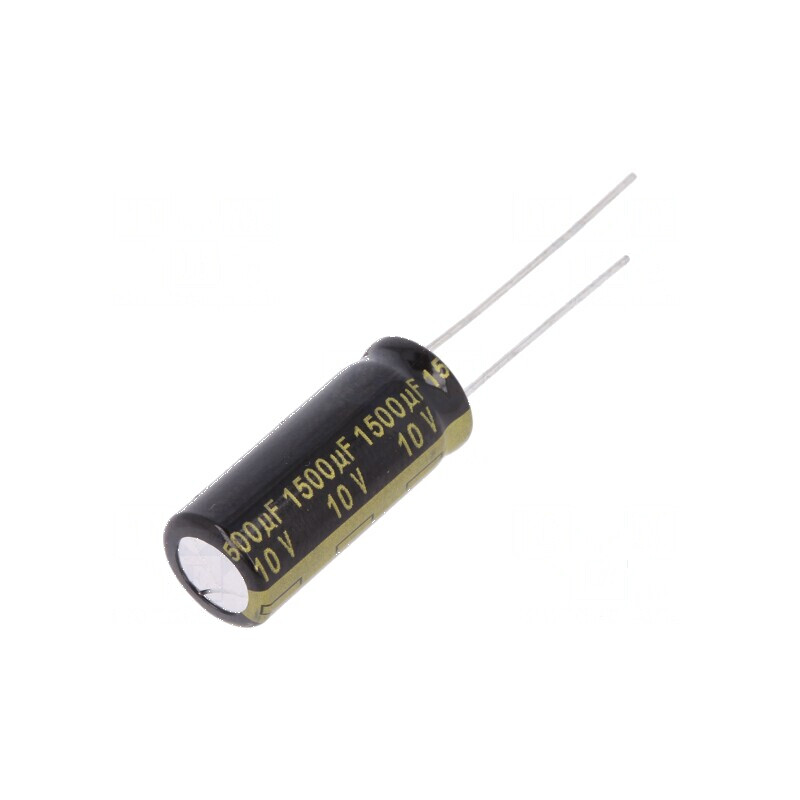 Condensator Electrolitic Low ESR THT 1500uF 10VDC Ø10x25mm - Componentă Electronică de Înaltă Performanță | Electronic-mag.ro | 