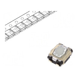 Microîntrerupător TACT SPST Poz: 2 SMT 3,5N 1,7mm EVPAA - Comutator Compact pentru Aplicații Electronice | Electronic-mag.ro | C