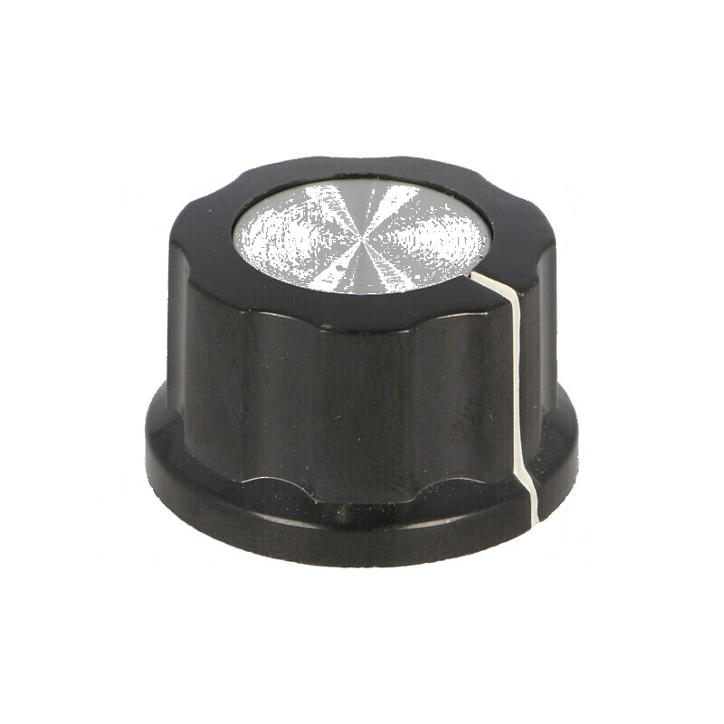 Buton rotativ cu flanșă din bachelită, diametru ax: 6,35mm, dimensiuni 24x16mm | Electronic-mag.ro | Componente Electronice