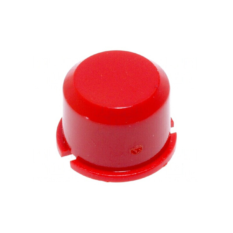 Tastă rotundă roșie din plastic Ø9,6mm - Accesorii pentru electrocasnice | Electronic-mag.ro | Componente Electronice