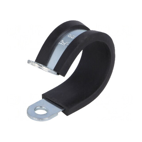 Clipsuri Øbuclă din oțel cu protecție EPDM, 22mm diametru, 12mm lățime | Electronic-mag.ro | Componente Electronice