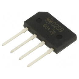 Punte Redresoare Monofazată Urmax 600V, Curent Faza: 2A, Curent Maxim Pulsat: 120A, Până la 600V | Electronic-mag.ro | Component