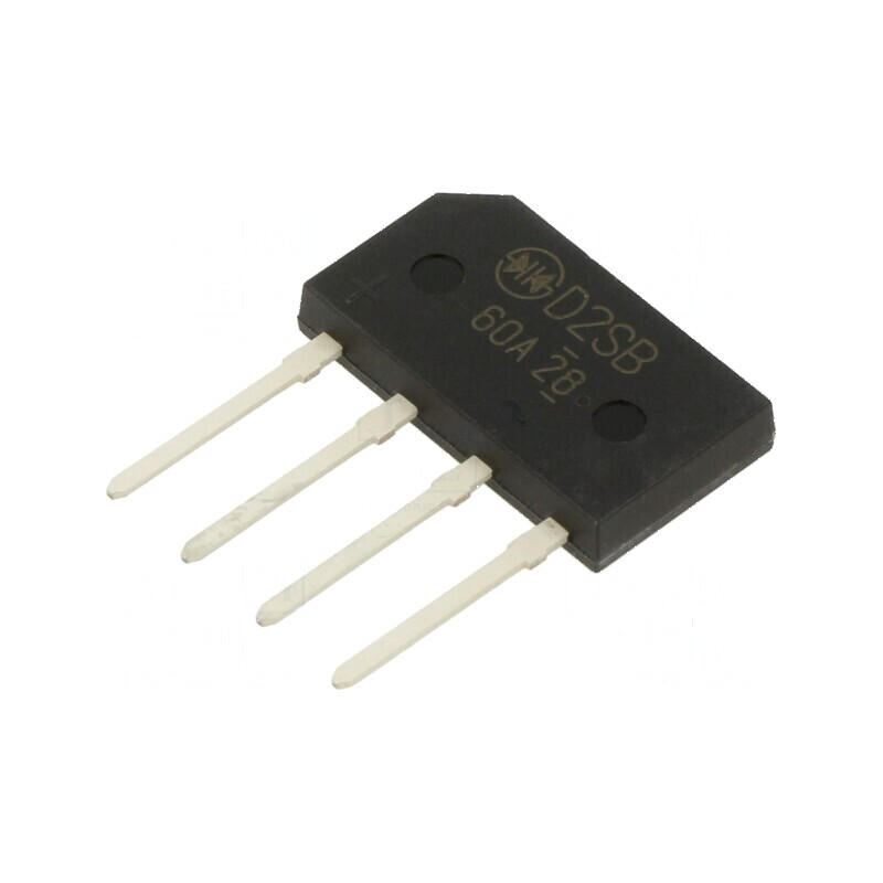 Punte Redresoare Monofazată Urmax 600V, Curent Faza: 2A, Curent Maxim Pulsat: 120A, Până la 600V | Electronic-mag.ro | Component