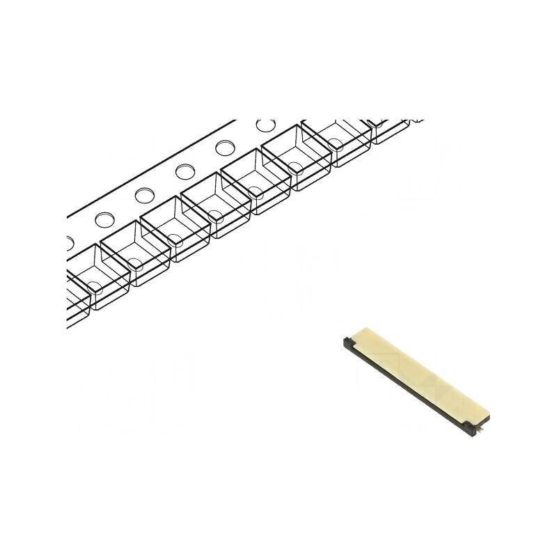 "Conector FFC/FPC Orizontal 50 PIN ZIF - Conector Superioare pentru Aplicații Electronice" | Electronic-mag.ro | Componente Elec